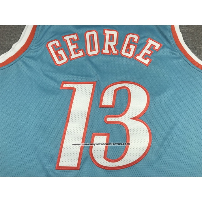 Maglia Los Angeles Clippers Paul George #13 Citta 2021-22 Blu